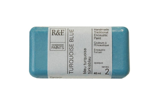 R&F Encaustics Turquoise Blue R&F - Encaustic Paints - 40mL Cakes - Series 2
