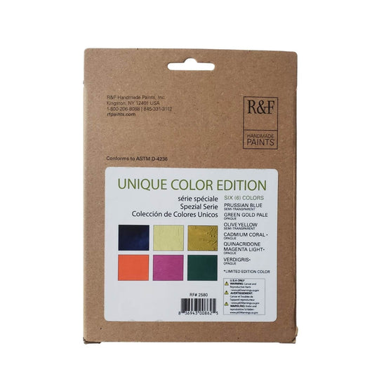 R&F Handmade Paints Pigment Stick Set R&F - Pigment Sticks - LIMITED EDITION - Unique Colour Set - 6 Colours - Item #2850