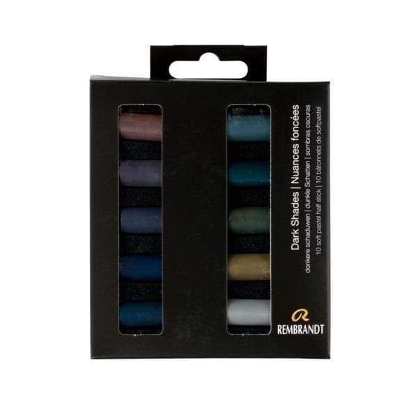 Load image into Gallery viewer, REMBRANDT SOFT PASTEL Rembrandt Soft Pastels Set of 10 - Dark Shades
