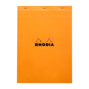 RHODIA Notepad - Gridpaper ORANGE - 18200 Rhodia - Top-Stapled Notepads - Grid Paper - 8.2x11.7"