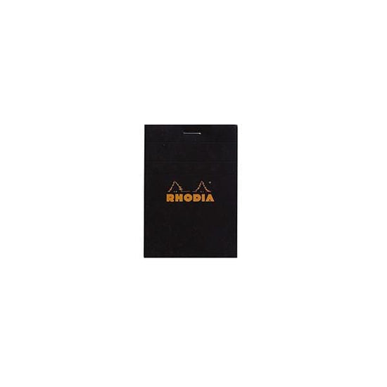 RHODIA Notepad - Ruled BLACK - 16009 Rhodia - Top-Stapled Notepads - Lined Paper - 2.9x4.1"