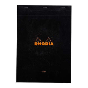 
                
                    Load image into Gallery viewer, RHODIA PAD BLACK Rhodia Stapled Pad Lined - 8.2x11.7&amp;quot;
                
            