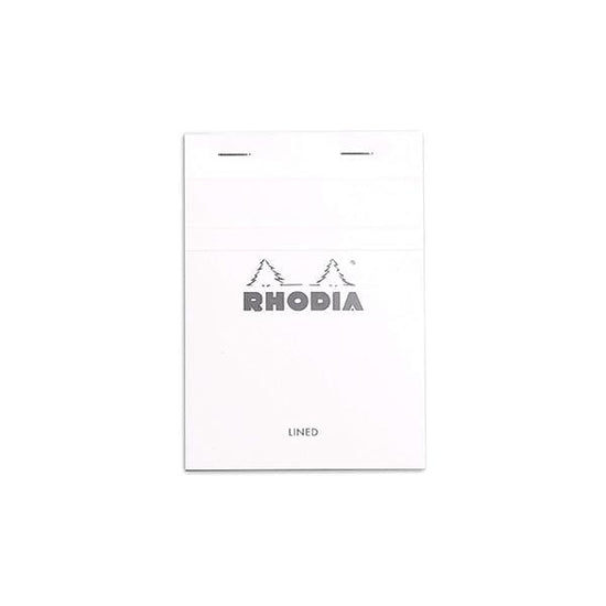 Load image into Gallery viewer, RHODIA PAD WHITE Rhodia Stapled Pad Lined - 4x5.75&amp;quot;
