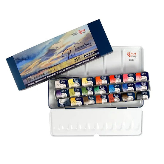 ROSA Gallery Watercolour Set ROSA Gallery - Watercolour Travel Set - 21 Colours - Landscape Palette - Item #3403121