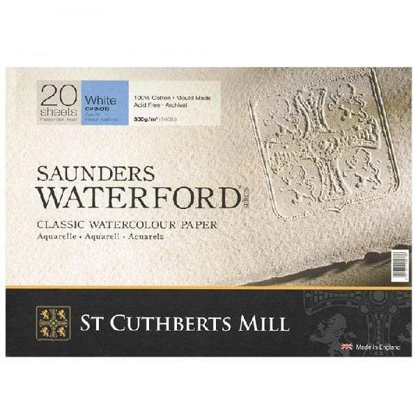 SAUNDERS WATERFORD WATERCOLOUR BLOCK Saunders - Watercolour Block - 10x7" - Cold Press - 300gsm