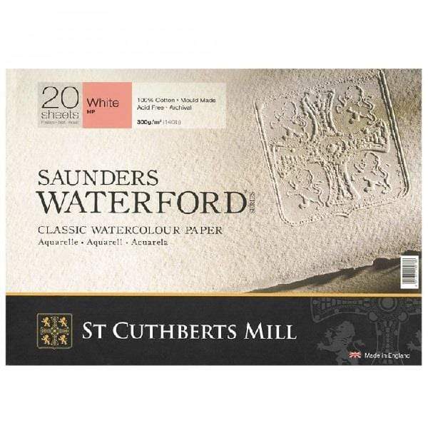 SAUNDERS WATERFORD WATERCOLOUR BLOCK Saunders - Watercolour Block - 10x7" - Hot Press - 140lb/300gsm