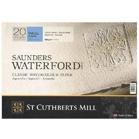 SAUNDERS WATERFORD WATERCOLOUR BLOCK Saunders - Watercolour Block - 12x9" - Cold Press - 300gsm