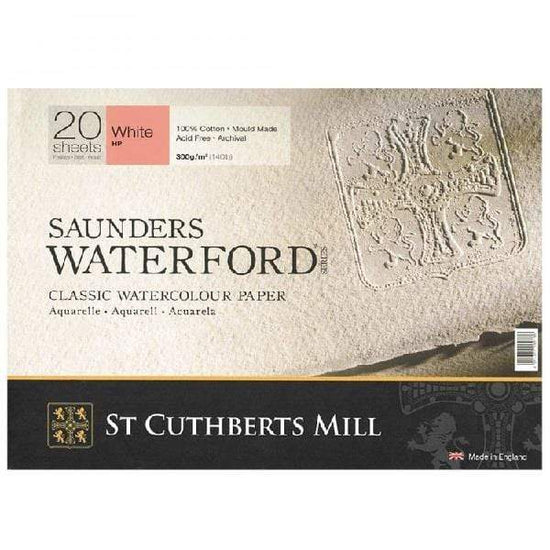 SAUNDERS WATERFORD WATERCOLOUR BLOCK Saunders - Watercolour Block - 12x9" - Hot Press - 300gsm