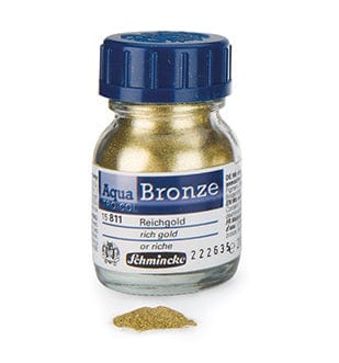 Schmincke Metallic Pigment Rich Gold Schmincke - Aqua Bronze - Metallic Pigments - 20mL Bottles