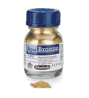 Schmincke Metallic Pigment Rich Pale Gold Schmincke - Aqua Bronze - Metallic Pigments - 20mL Bottles