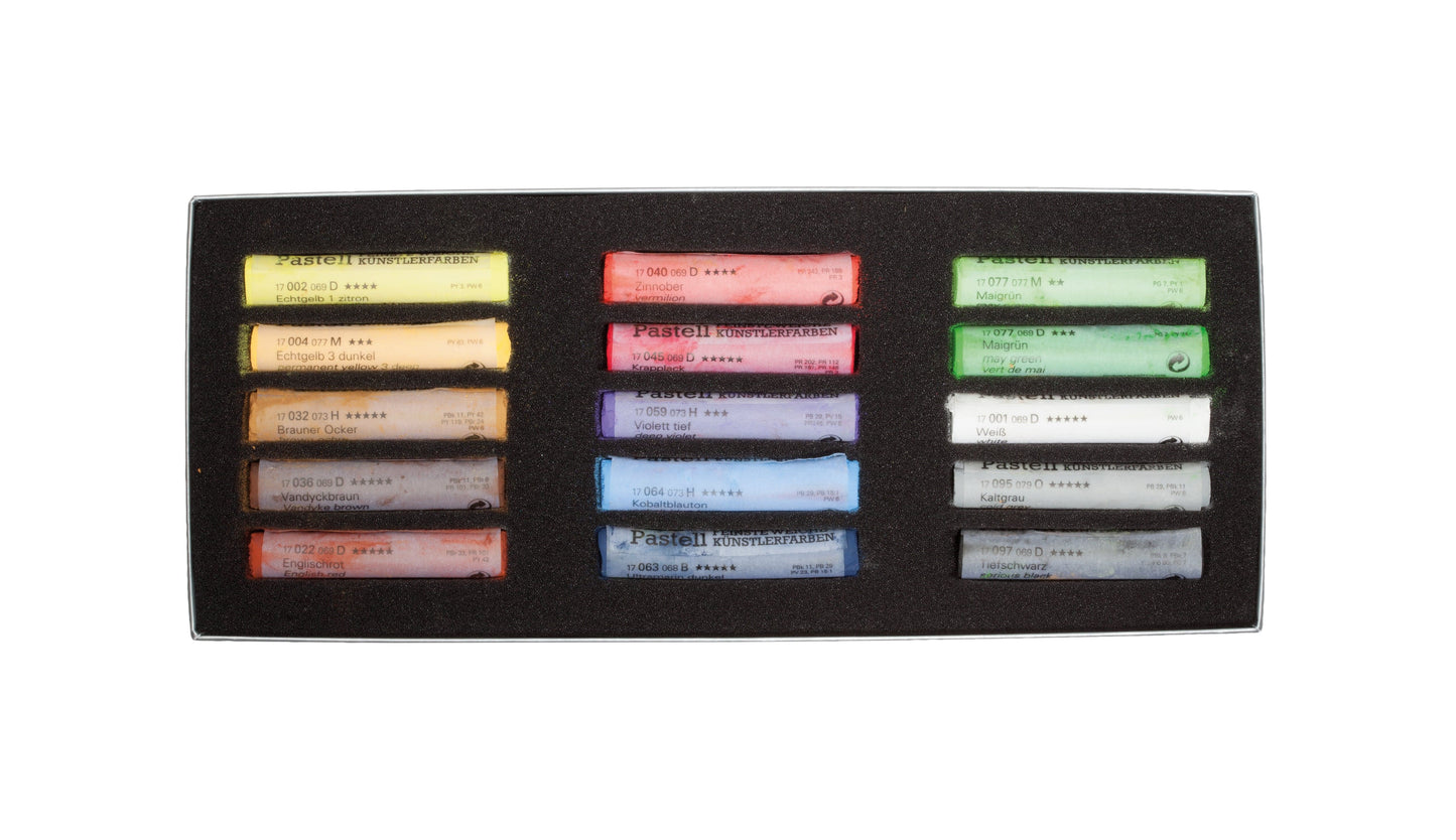 Schmincke SOFT PASTEL SET Schmincke - Extra-Soft Artists' Pastels - Set of 15 Colours - Multi Purpose - Item #77215