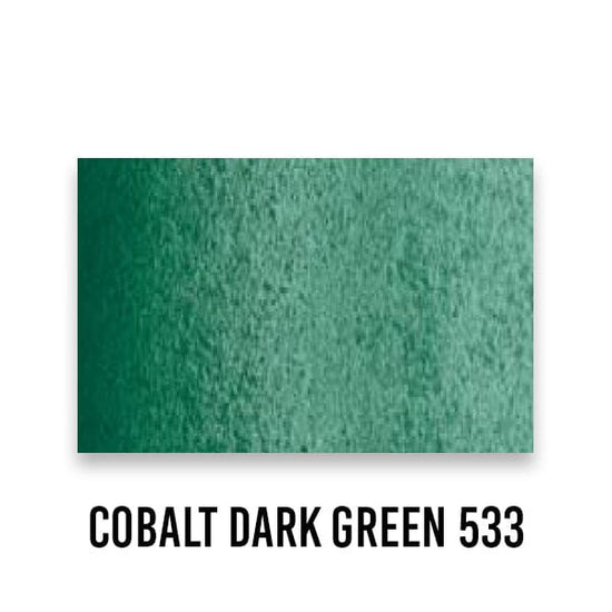 Schmincke WATERCOLOUR HALF-PAN Cobalt Dark Green 533 Schmincke - Horadam Aquarell - Watercolour Half Pans - Series 4