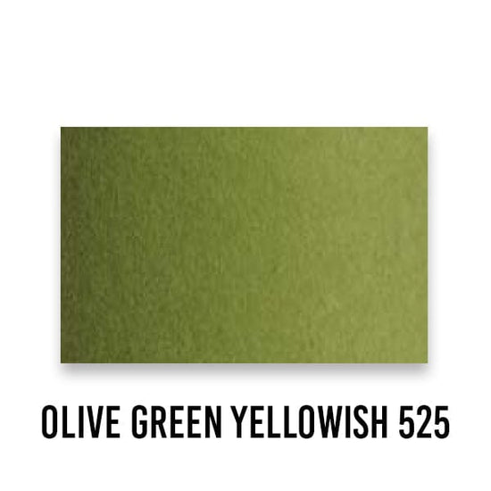 Schmincke WATERCOLOUR HALF-PAN Olive Green Yellowish 525 Schmincke - Horadam Aquarell - Watercolour Half Pans - Series 2