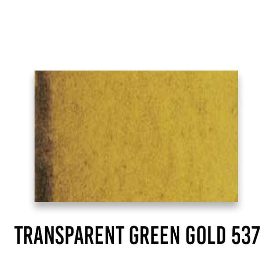 Schmincke WATERCOLOUR HALF-PAN Transparent Green Gold 537 Schmincke - Horadam Aquarell - Watercolour Half Pans - Series 3