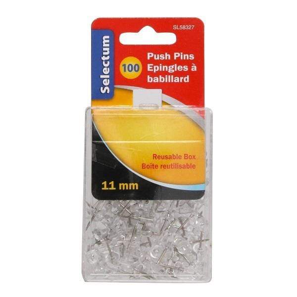 Load image into Gallery viewer, SELECTUM PUSH PINS Clear Push Pins Pack of 100
