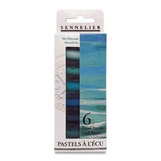SENNELIER XTRA SOFT PASTEL SET Sennelier - Extra Soft Pastel Set - 6 Pieces - Emerald Sea - item# N132288.02