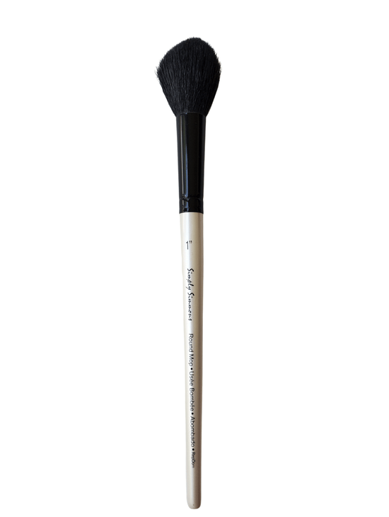 SIMPLY SIMMONS Goat Hair Brush 1" Simply Simmons - Specialty Brushes - Round Mop