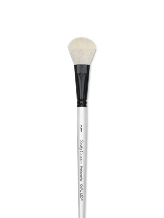 Load image into Gallery viewer, SIMPLY SIMMONS Goat Hair Brush 3/4&amp;quot; Simply Simmons - Specialty Brushes - Oval Wash - Goat Hair
