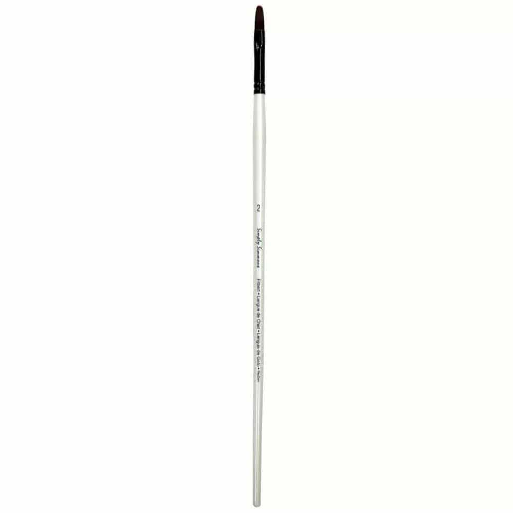 SIMPLY SIMMONS Synthetic Brush #2 Simply Simmons - Burgundy Synthetic Brushes - Filbert