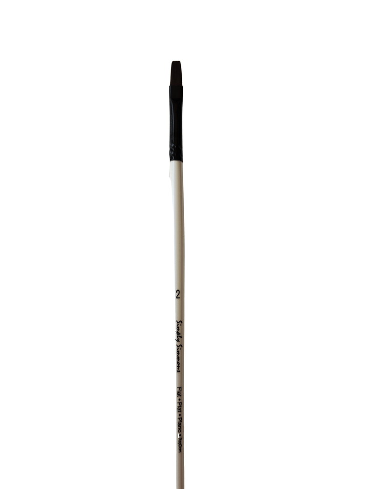 SIMPLY SIMMONS Synthetic Brush #2 Simply Simmons - Burgundy Synthetic Brushes - Flat