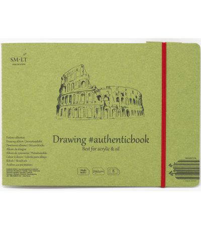 SM-LT Drawing Pad - Stitchbound SM-LT Authentic Book Drawing - Acrylics 5EB-8ST/OA