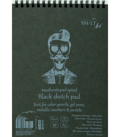 SM-LT Sketch Pad - Black SM-LT Authentic Book Spiral - Black 5EB-20TS/BLACK