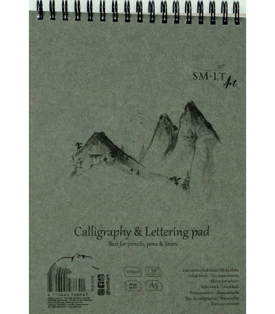 SM-LT Sketch Pad - Spiralbound SM-LT Authentic Book Spiral - Calligraphy 5KB-50TS