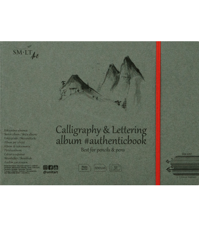 SM-LT Sketch Pad - Stitchbound SM-LT Authentic Book Album - Calligraphy & Lettering 5KB-32ST