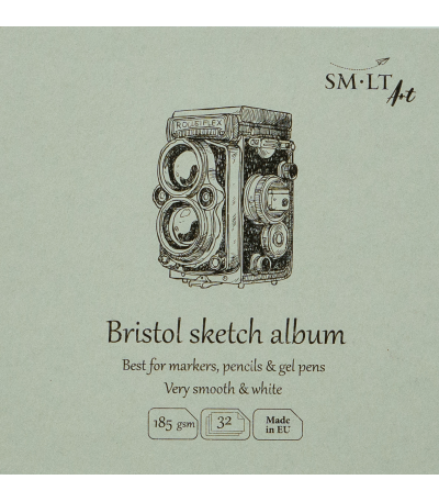 Load image into Gallery viewer, SM-LT Sketch Pad - Stitchbound SM-LT - Layflat Sketch Album - Bristol - 5.8x5.8&amp;quot; - 32 pages - 185gsm - Item #FB-32(185)
