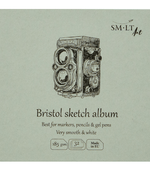 SM-LT Sketch Pad - Stitchbound SM-LT - Layflat Sketch Album - Bristol - 5.8x5.8" - 32 pages - 185gsm - Item #FB-32(185)