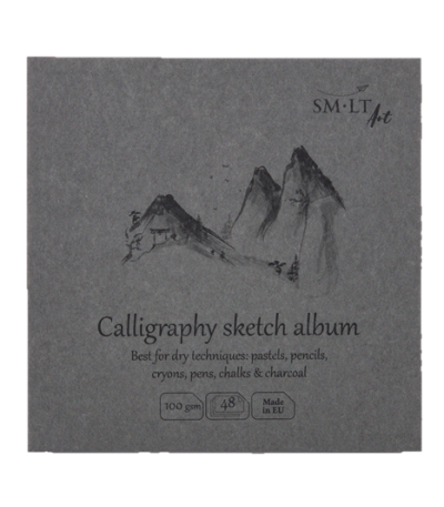 SM-LT Sketch Pad - Stitchbound SM-LT - Layflat Sketch Album - Calligraphy - 5.8x5.8" - Item #FB-48(1000)/K