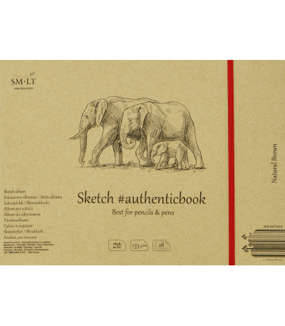 SM-LT Toned Paper Pad SM-LT Authentic Book Sketch - Brown 5EB-28ST/NTB