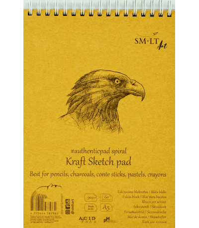 SM-LT Toned Paper Pad SM-LT Authentic Book Spiral - Kraft 5EB-60TS/KRAFT