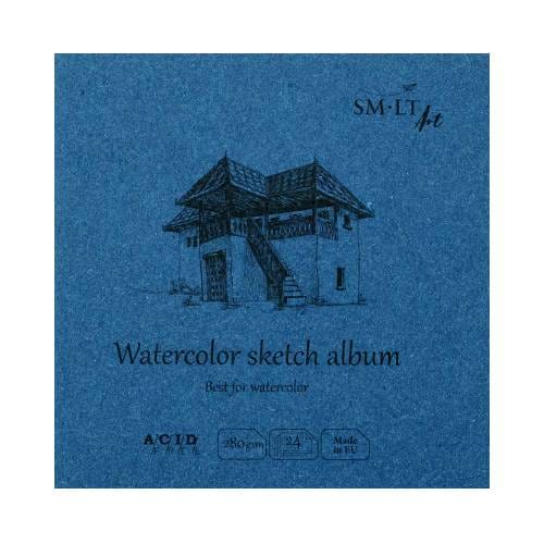 SM-LT Watercolour Pad - Stitchbound SM-LT - Layflat Watercolour Book - 14x14cm - Item #FB-24(280)