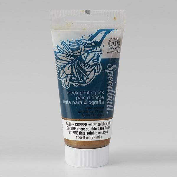 Load image into Gallery viewer, SPEEDBALL 1.25OZ WS BLOCK INK COPPER Speedball Water Soluble Block Printing Ink 1.25oz
