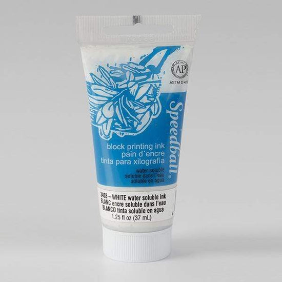 Load image into Gallery viewer, SPEEDBALL 1.25OZ WS BLOCK INK WHITE Speedball Water Soluble Block Printing Ink 1.25oz
