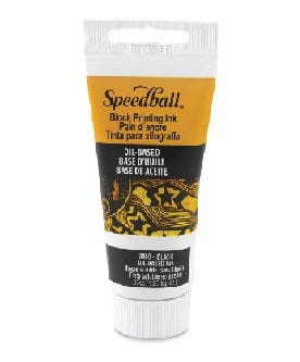 SPEEDBALL Block Printing Ink BLACK Speedball - Oil-Based Block Printing Ink - 1.25oz. Tubes