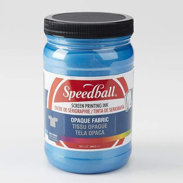 
                
                    Load image into Gallery viewer, SPEEDBALL FAB SCR INK OPAQUE BLUE TOPAZ Speedball Opaque Fabric Screen Print Ink 32oz
                
            