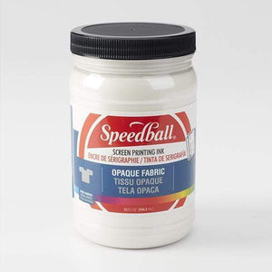 SPEEDBALL FAB SCR INK OPAQUE PEARLY WHITE Speedball Opaque Fabric Screen Print Ink 32oz
