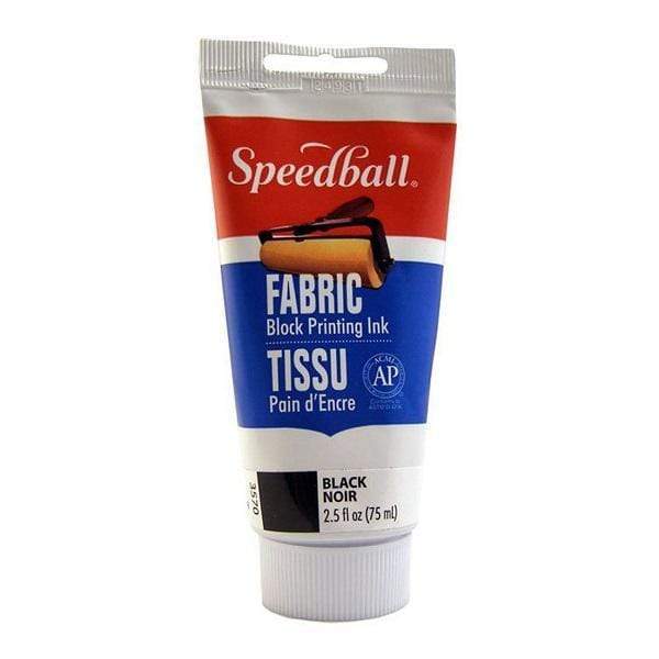 SPEEDBALL FABRIC BLOCK INK BLACK Speedball Fabric Block Ink 2.5oz