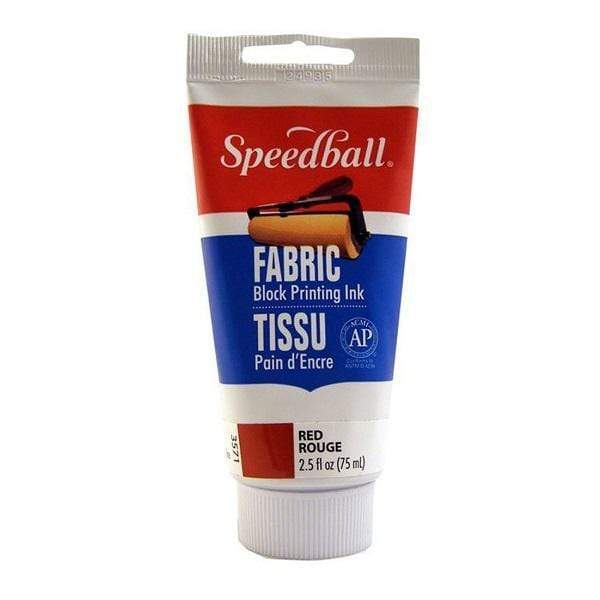 SPEEDBALL FABRIC BLOCK INK RED Speedball Fabric Block Ink 2.5oz