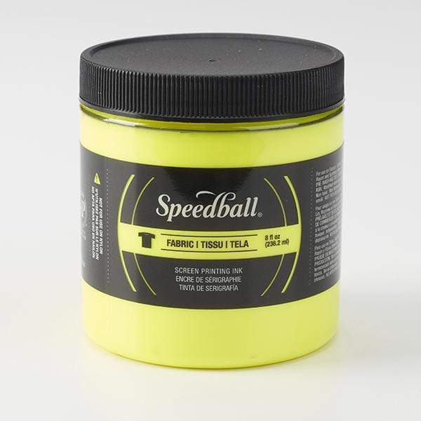 Load image into Gallery viewer, SPEEDBALL FABRIC SCREEN INK FLUOR YELLOW Speedball Fabric Screen Ink 8oz
