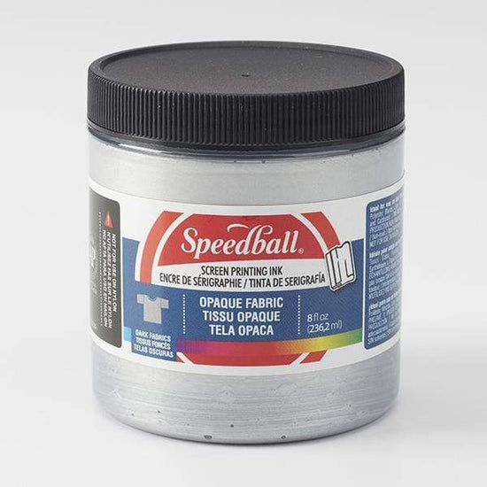 Load image into Gallery viewer, SPEEDBALL FABRIC SCREEN INK SILVER Speedball Opaque Fabric Screen Ink 8oz
