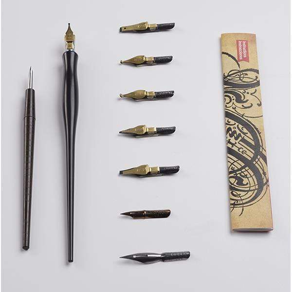 Speedball Sketching Pen Set - 2 Penholders w/ 6 Pen Tips Drawing Pen Sets  SET