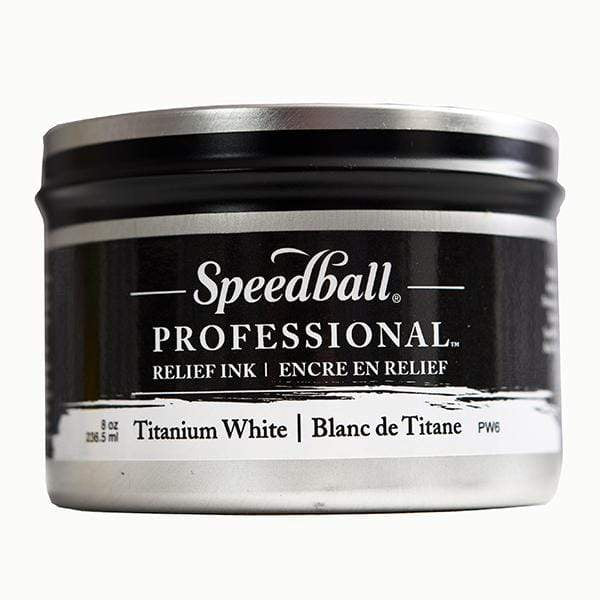 SPEEDBALL PROFESSIONAL RELIEF INK TITANIUM WHITE Speedball Professional Relief Ink 8oz