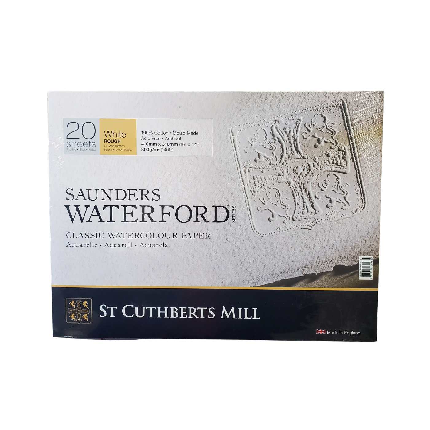 St. Cuthberts Mill Watercolour Block Saunders Waterford - Watercolour Block - Rough - 140lb - 16x12" - Item #46630001011D