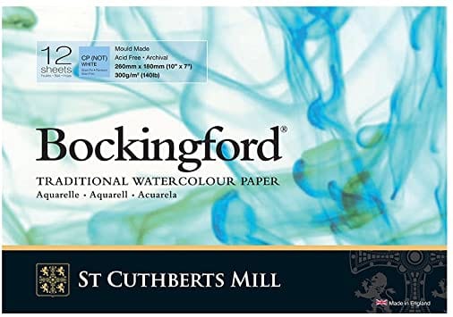 St. Cuthberts Mill Watercolour Pad - Glued Bockingford - Watercolour Pad - Cold Press - 140lb - 10x7" - Item #47130001011B
