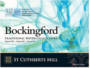 
                
                    Load image into Gallery viewer, St. Cuthberts Mill Watercolour Pad - Glued Bockingford - Watercolour Pad - Cold Press - 140lb - 16x12&amp;quot; - Item #47130001011B
                
            