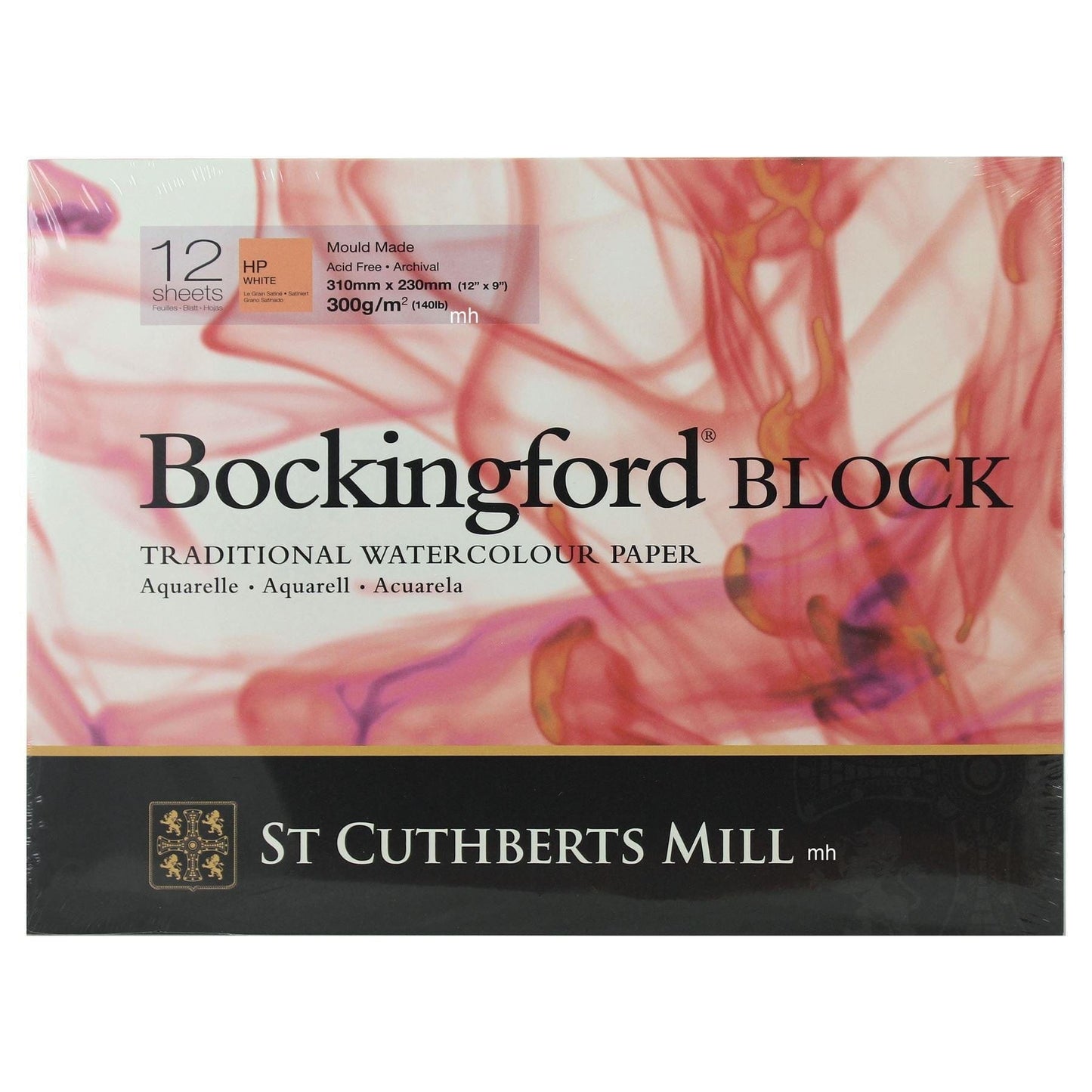 St. Cuthberts Mill Watercolour Pad - Glued Bockingford - Watercolour Pad - Hot Press - 140lb - 12x9" - Item #45330001011C
