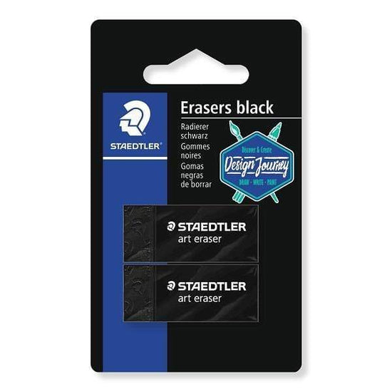 STAEDTLER ERASER Staedtler Black Rasoplast Eraser 2 Pack